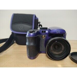 GE Power Pro Series X550 16.0MP Digital Camera Purple Imge Stabl 15x Zoom W/Case
